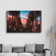 Hollywood Dreams: Sunset Boulevard | Glass Wall Art - Artdesigna