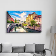 Ljubljana is the capital of Slovenia | Glass Wall Art - Artdesigna