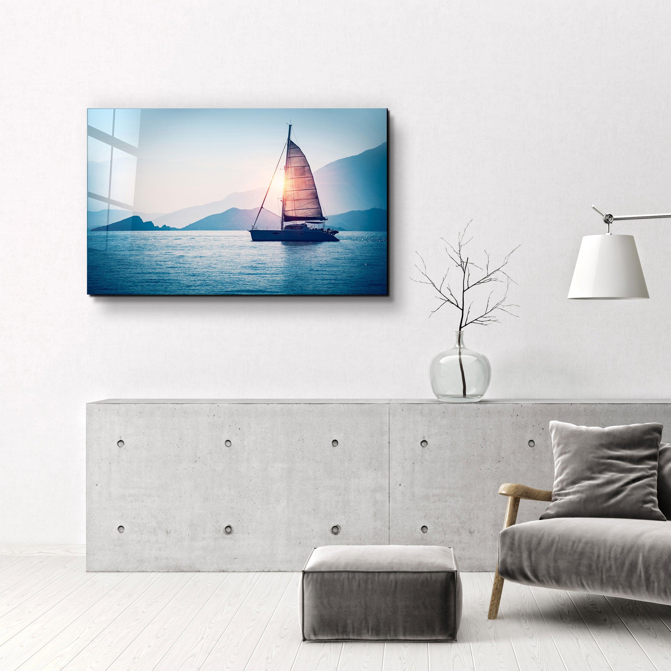 The Explorer - SailBoat | Glass Printing Wall Art - Artdesigna