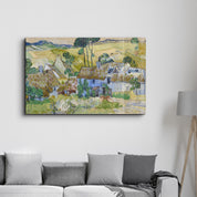 Vincent van Gogh's Farms near Auvers (1890) | Glass Wall Art - Artdesigna