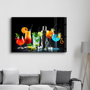 Cocktails Feast | Glass Wall Art - Artdesigna