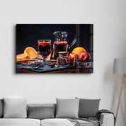 A Hot Red Wine | Glass Wall Art - Artdesigna