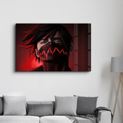 The Evil Behind The Red | Glass Wall Art - Artdesigna