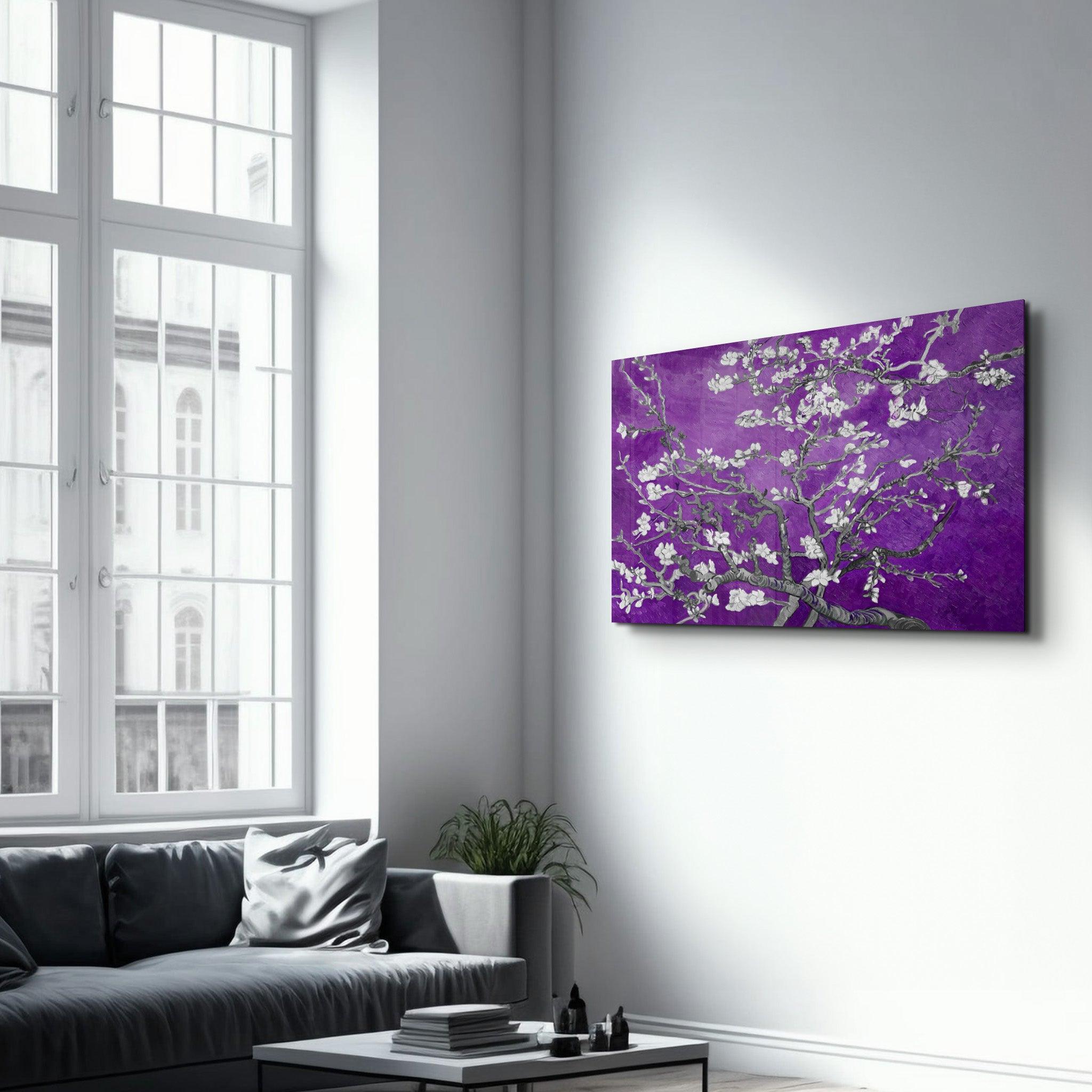 Abstract Flowers V4 | Glass Wall Art - Artdesigna