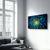 Sun Inside the Flower | Glass Wall Art - Artdesigna