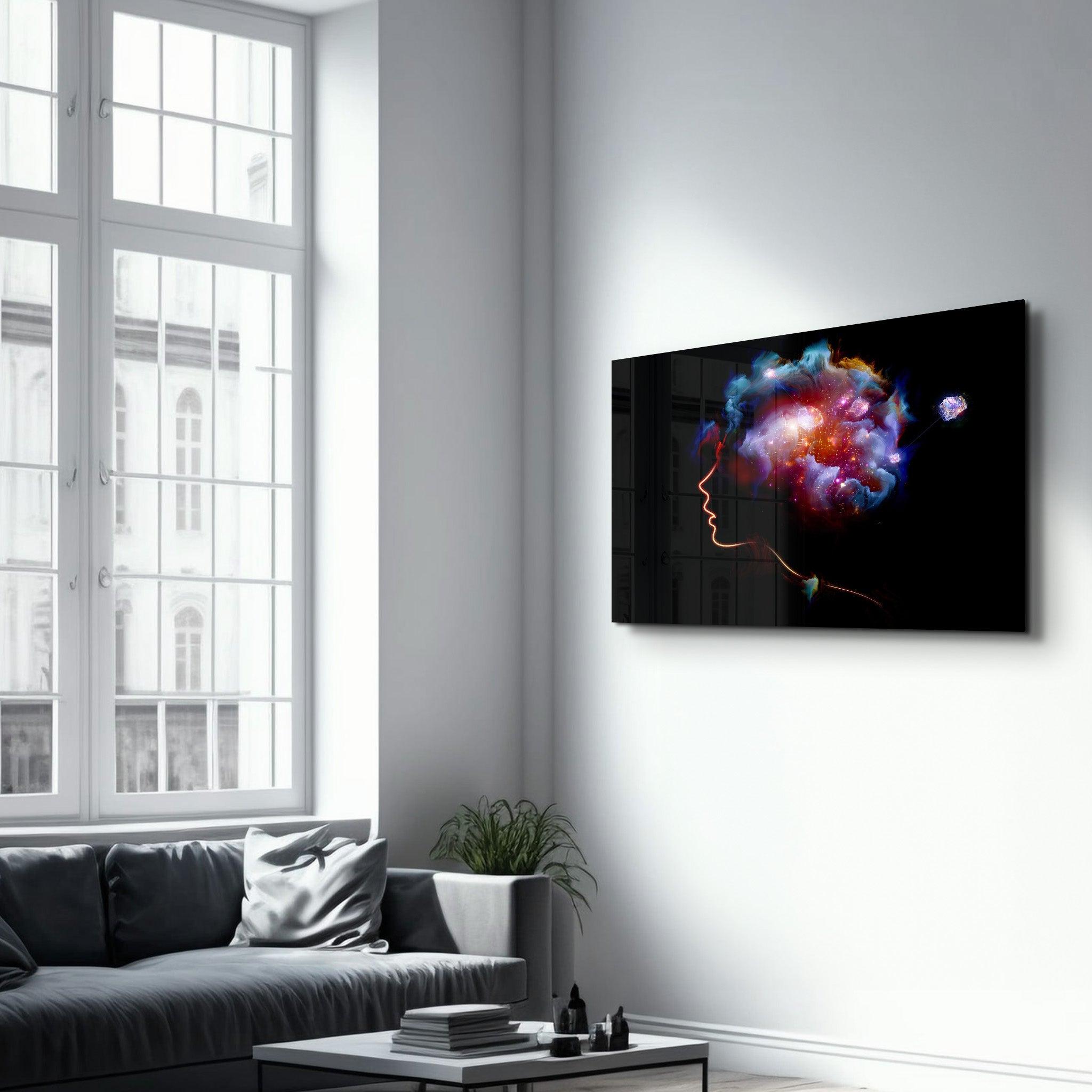 Space in Mind | Glass Wall Art - Artdesigna