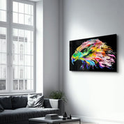 Colorful Eagle | Glass Wall Art - Artdesigna