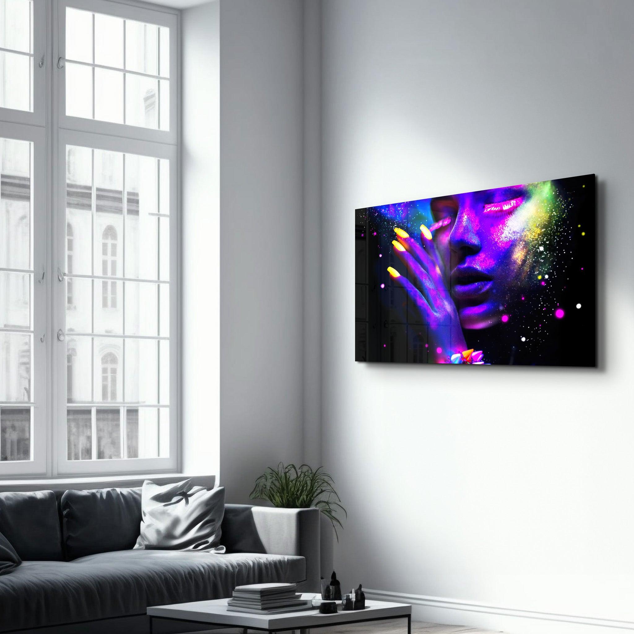 Colorful Midnight | Glass Wall Art - Artdesigna