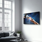 Astronaut Creation | Glass Wall Art - Artdesigna