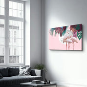 Greater Flamingo | Glass Wall Art - Artdesigna