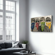 Banksy - Beatles | Glass Wall Art - Artdesigna