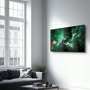 Myth of The Sky Green Version | Glass Wall Art - Artdesigna