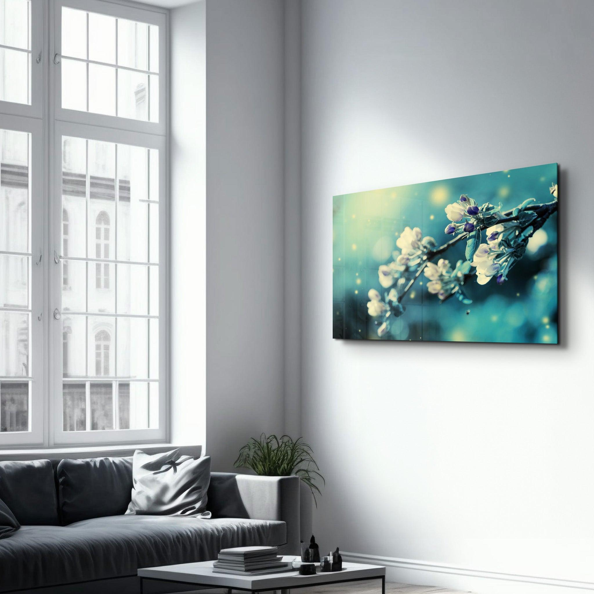 Spring Blossoms | Glass Wall Art - Artdesigna