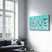 Love | Glass Wall Art - Artdesigna