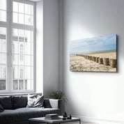 Silent Beach | Glass Wall Art - Artdesigna