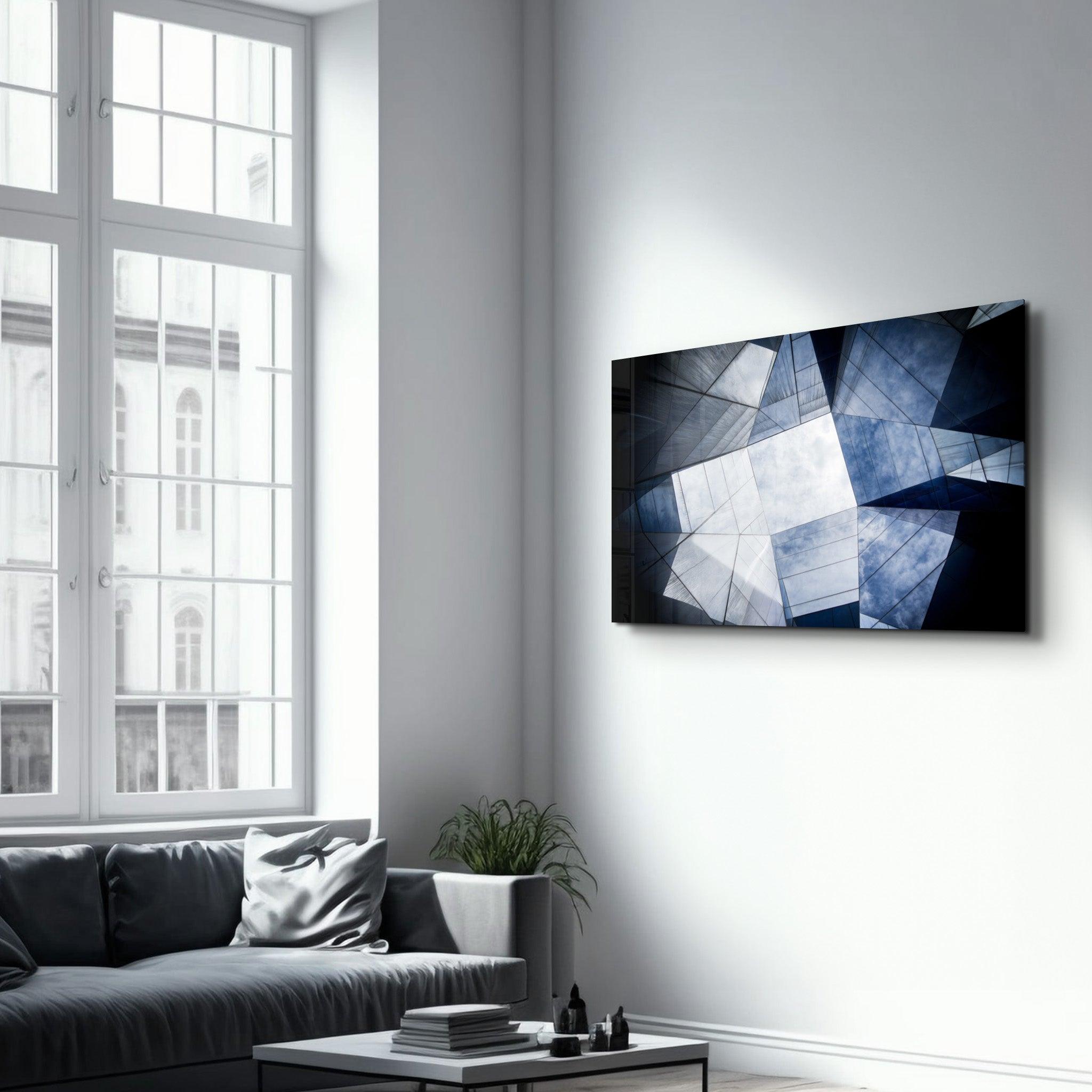 Geometric Architecture | Glass Wall Art - Artdesigna