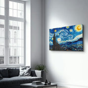 Van Gogh The Starry Night | Glass Wall Art - Artdesigna