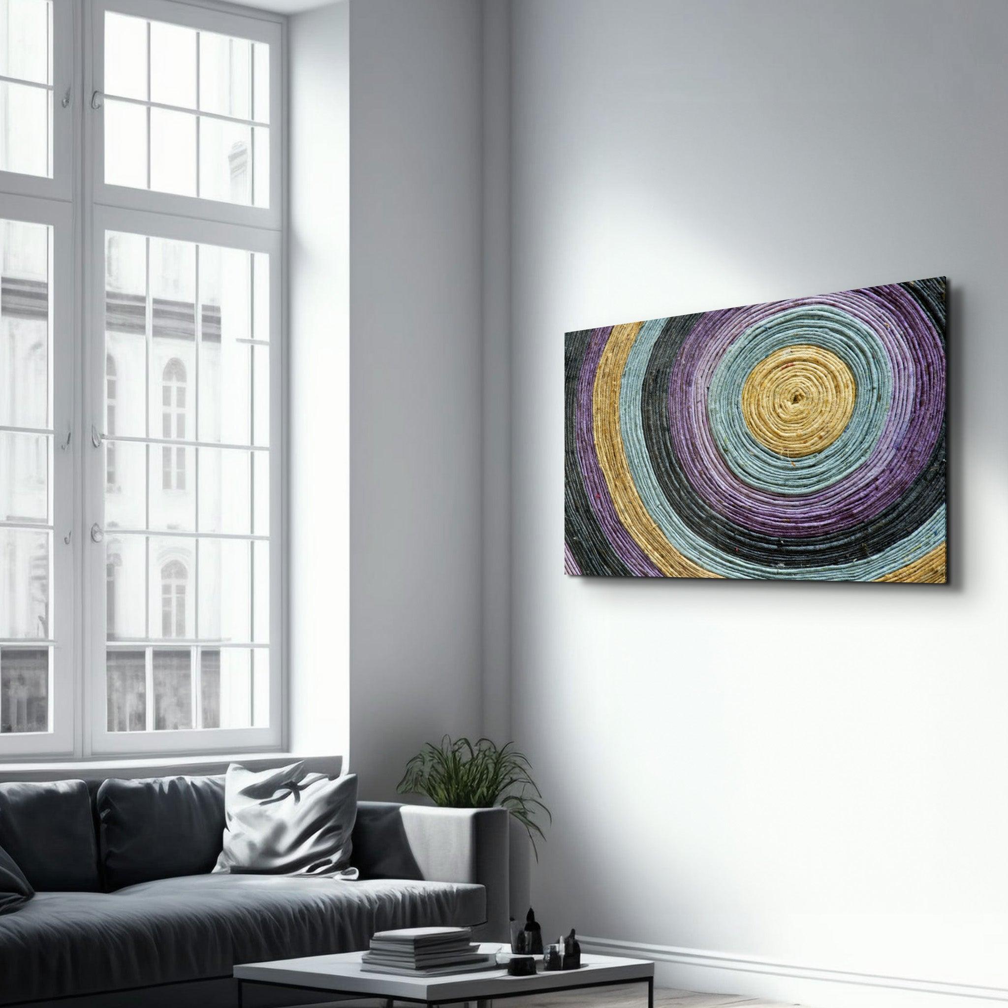 Colored Spiral | Glass Wall Art - Artdesigna