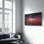 Red Nebula | Glass Wall Art - Artdesigna