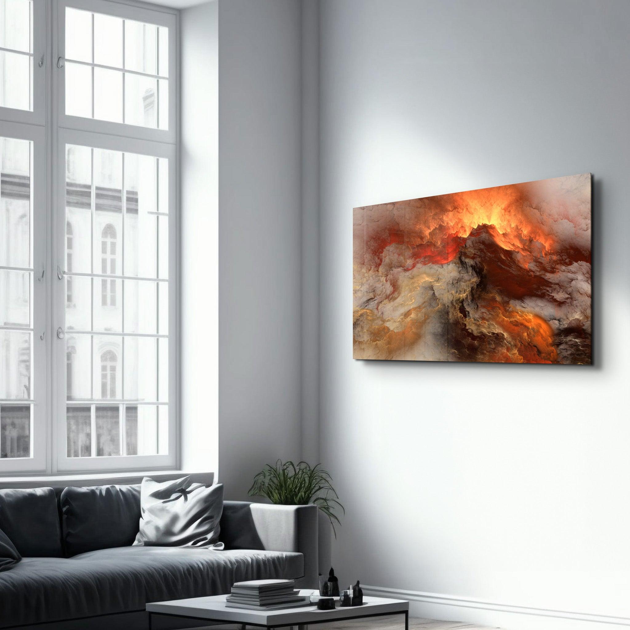 Lava | Glass Wall Art - Artdesigna