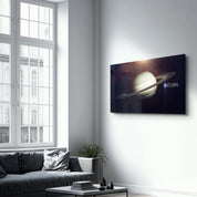 Saturn | Glass Wall Art - Artdesigna