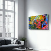 Abstract Colors | Glass Wall Art - Artdesigna