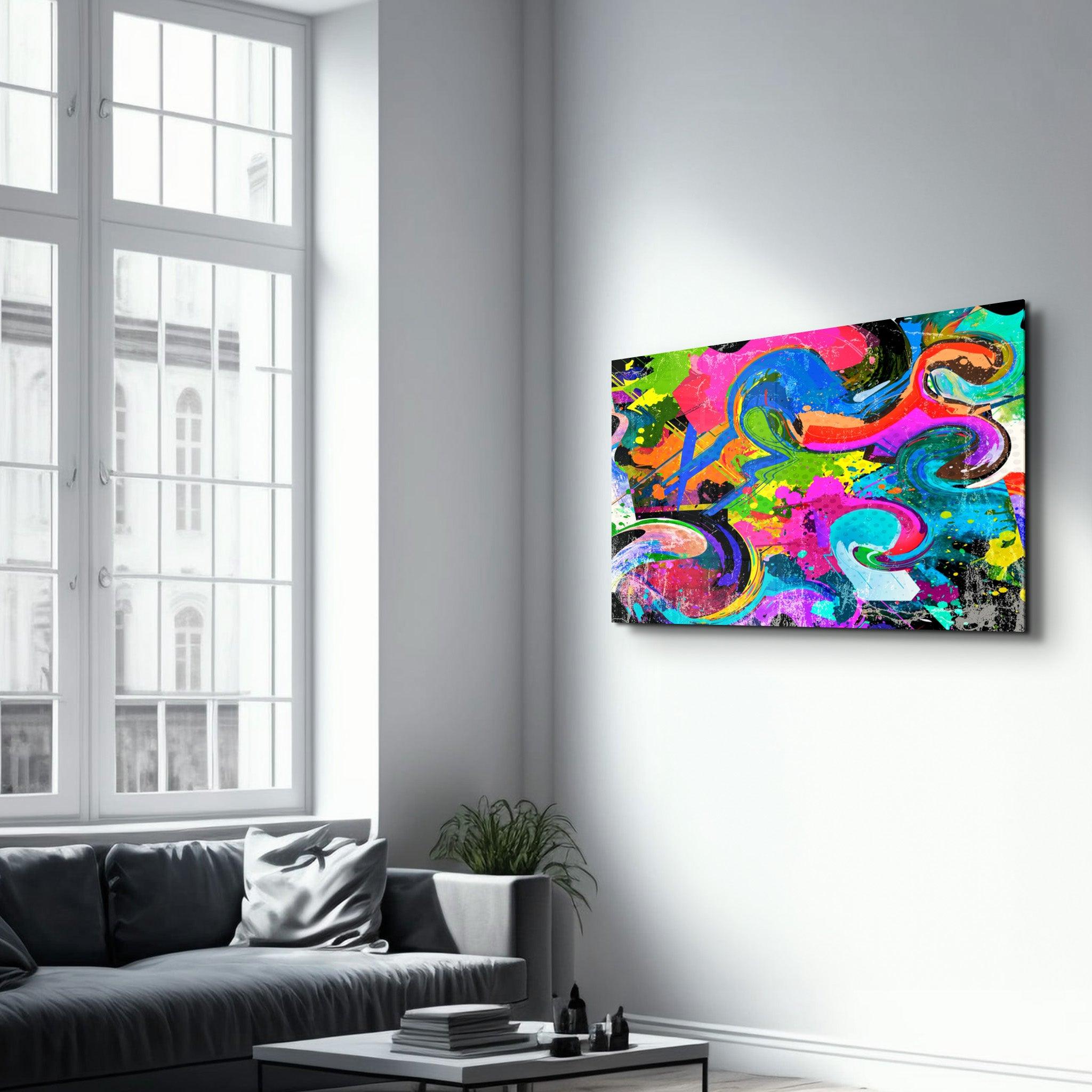 Color Mix | Glass Wall Art - Artdesigna