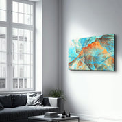 Waves of Tranquility Blue | Glass Wall Art - Artdesigna