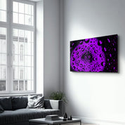 Water Drops - Purple Heart | Glass Wall Art - Artdesigna