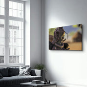 African Warrior | Designer's Collection Glass Wall Art - Artdesigna