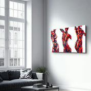 Abstract Bodies | Designer's Collection Glass Wall Art - Artdesigna