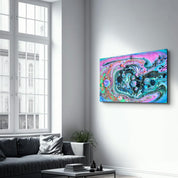 Marble Galaxy | Glass Wall Art - Artdesigna