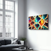 Cosmic Leaves | Glass Wall Art - Artdesigna