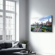 Texas Skyline | Glass Wall Art - Artdesigna