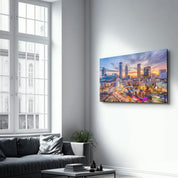 Atlanta, Georgia, USA downtown skyline. | Glass Wall Art - Artdesigna