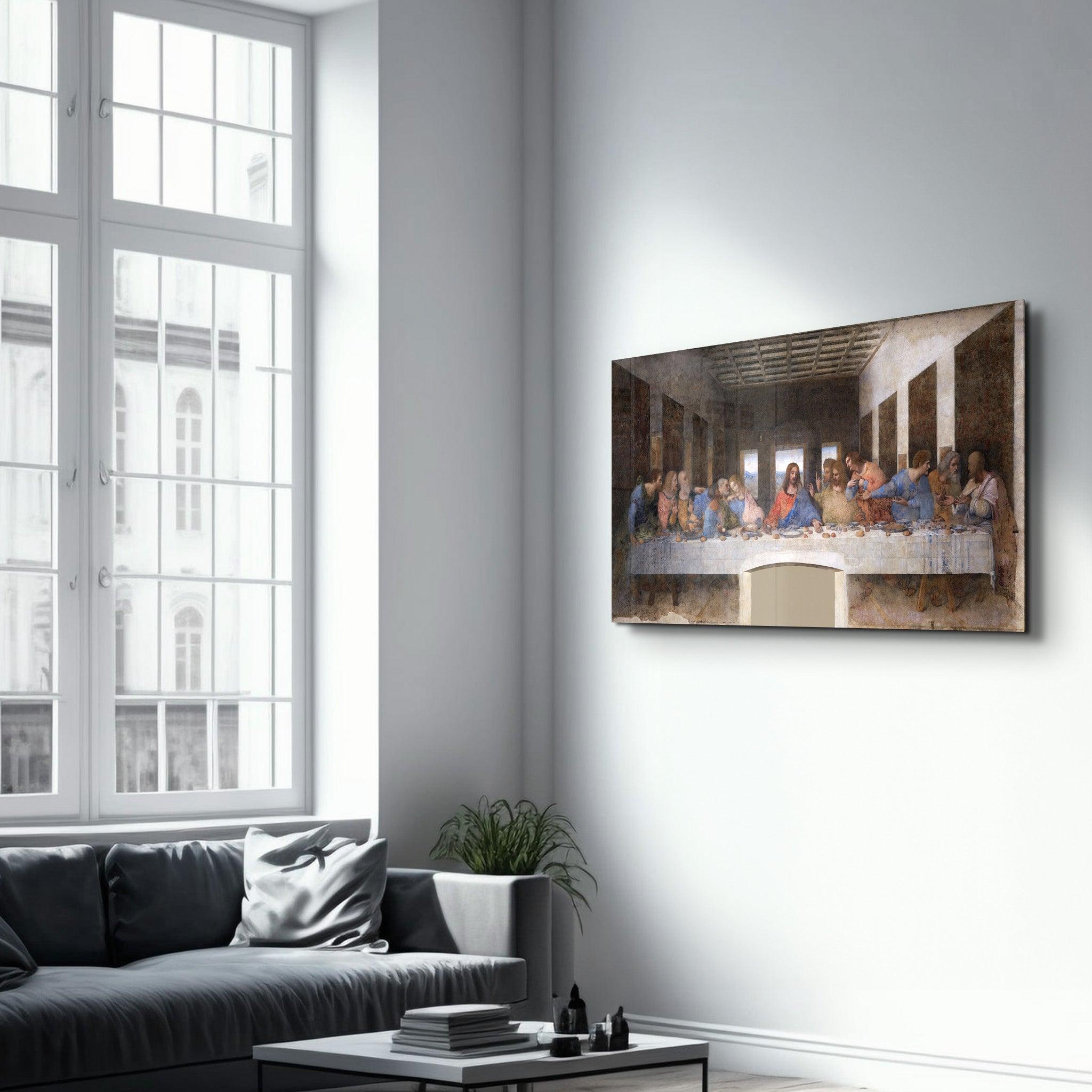 Leonardo da Vinci's The Last Supper (1495-1498) | Glass Wall Art - Artdesigna