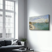 Regatta at Sainte-Adresse (1867) by Claude Monet | Glass Wall Art - Artdesigna