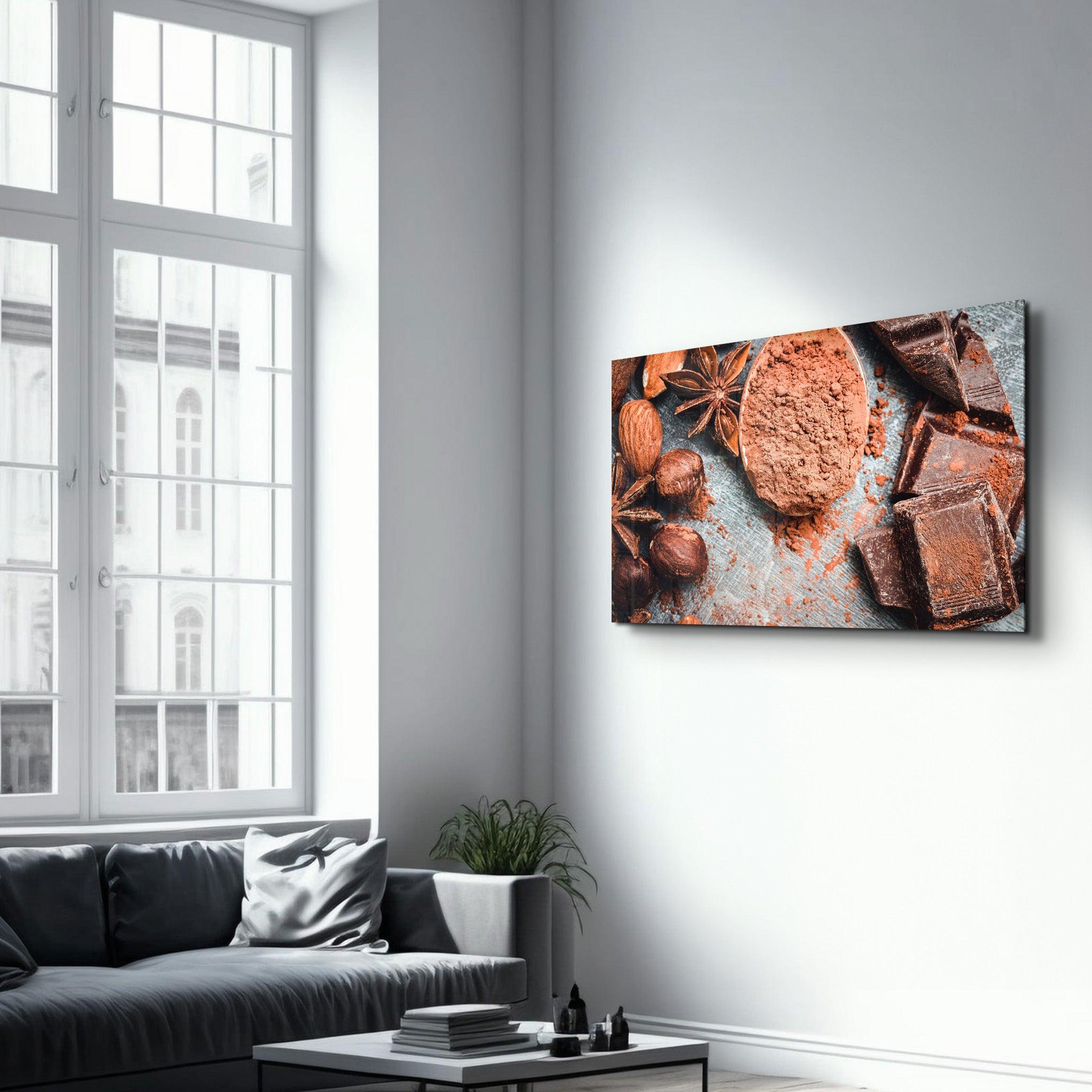 Almond And Chocolate | Glass Wall Art - Artdesigna