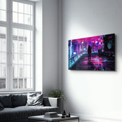 Cyber City | Glass Wall Art - Artdesigna