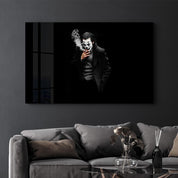 Joker - Haha | Designer's Collection Glass Wall Art - Artdesigna