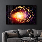 Abstract Space Portrait | Glass Wall Art - Artdesigna