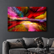 Abstract Colorful Clouds | Glass Wall Art - Artdesigna