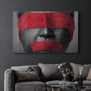 Covered in Red | Glass Wall Art - Artdesigna