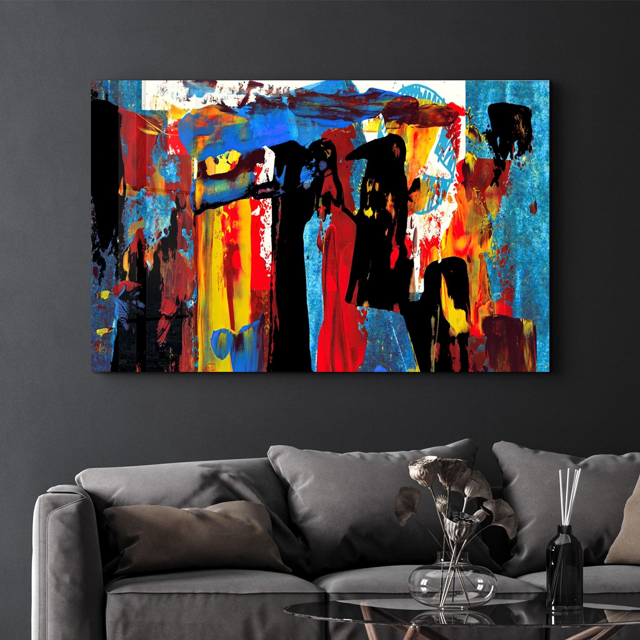 African Abstract | Glass Wall Art - Artdesigna