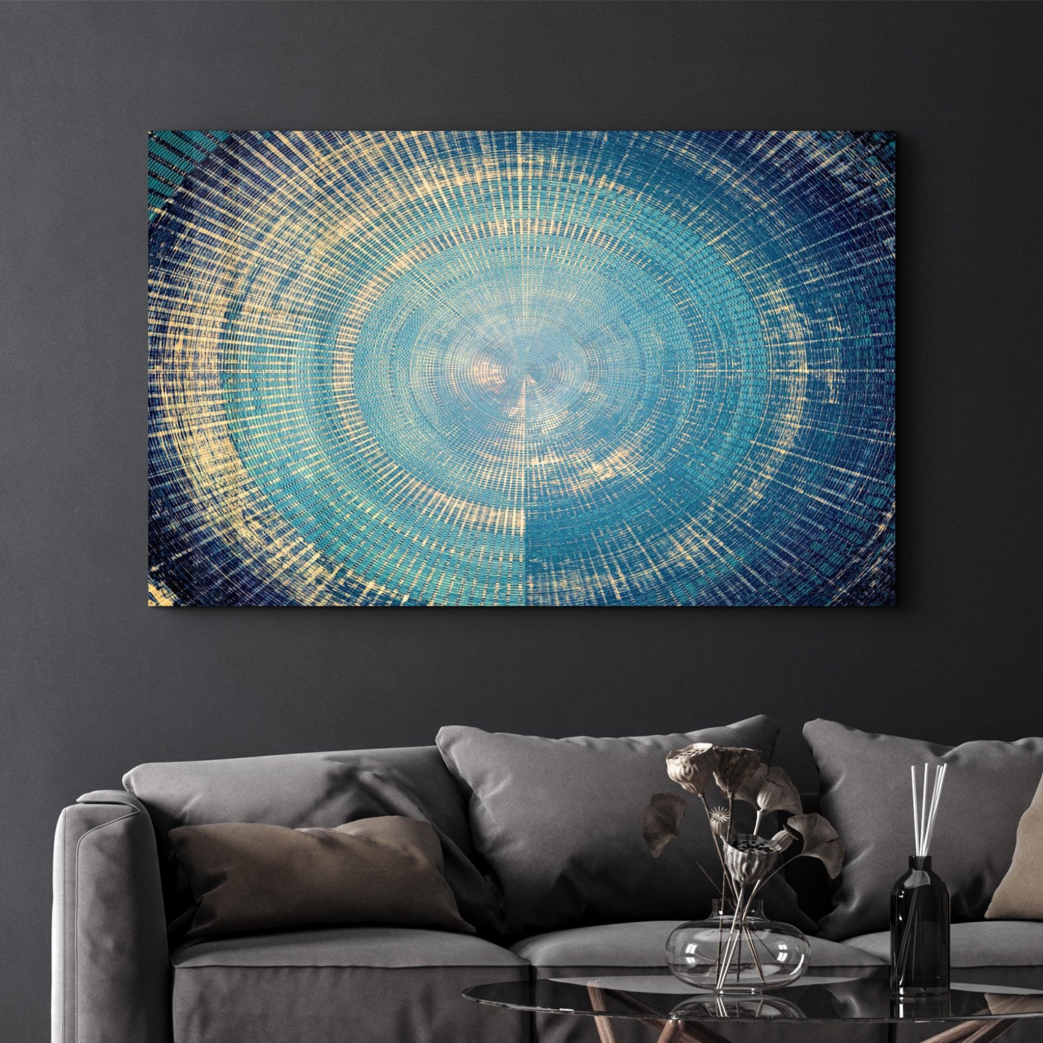 Regime Of Blue | Glass Wall Art - Artdesigna