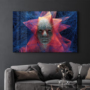 The Rope Face V1 | Glass Wall Art - Artdesigna