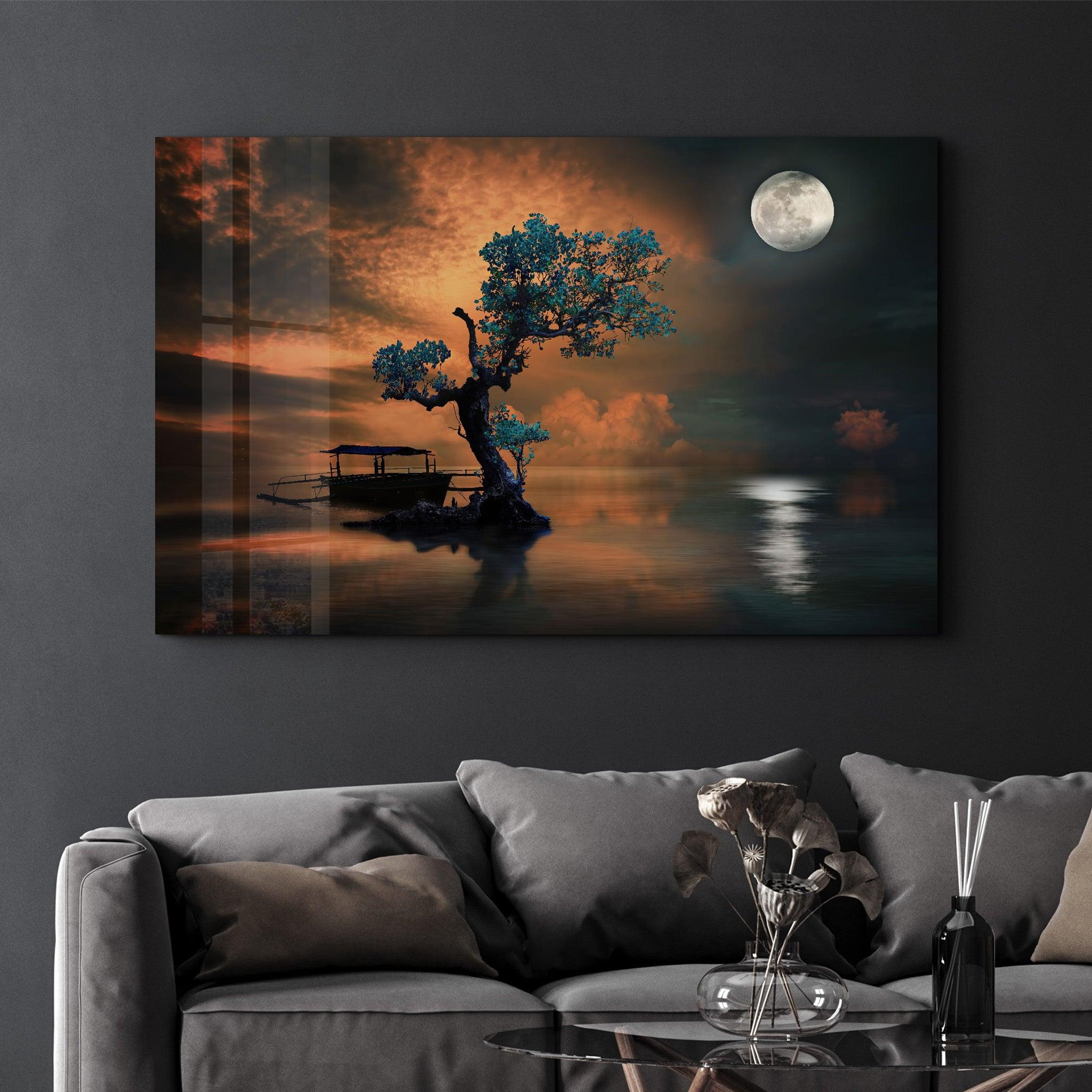 Life Of Tree | Glass Wall Art - Artdesigna