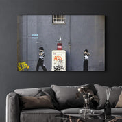 Banksy - Dynamite | Glass Wall Art - Artdesigna