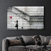 Banksy - Hope - Girl with a Baloon | Glass Wall Art - Artdesigna