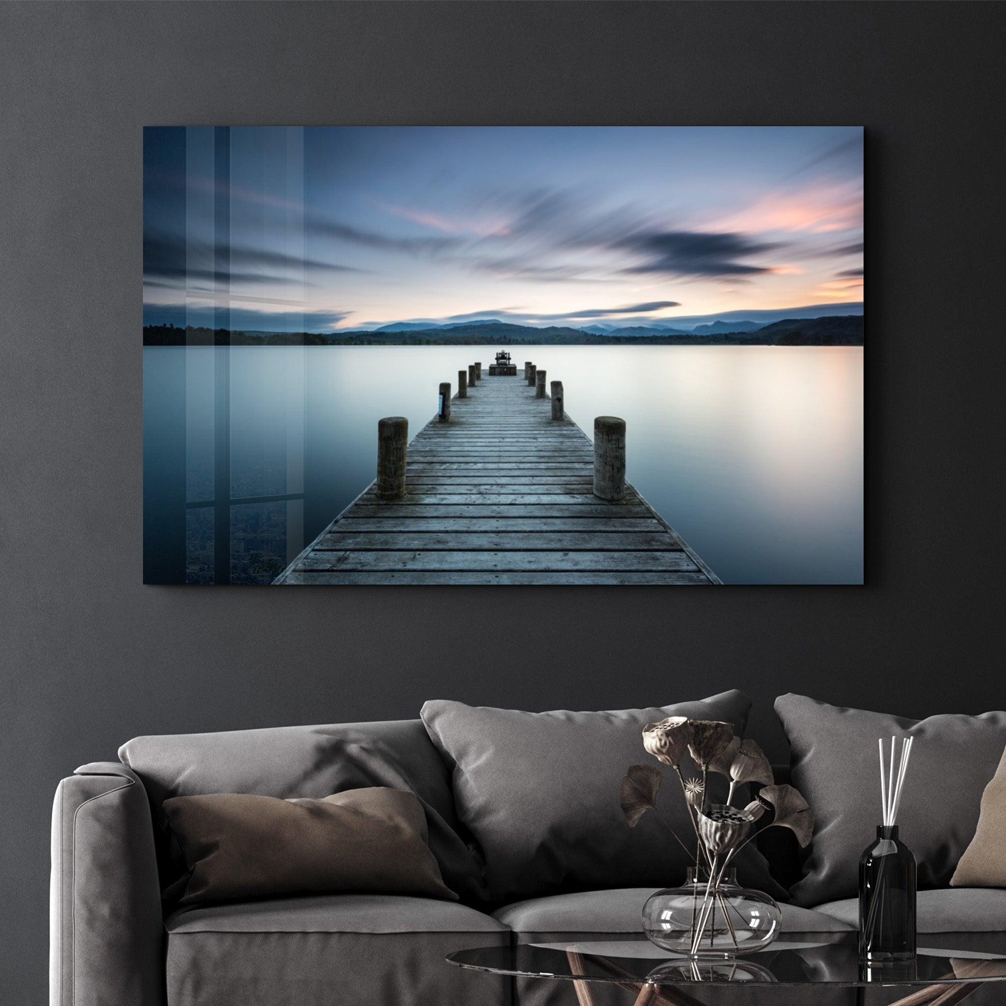 Pier | Glass Wall Art - Artdesigna